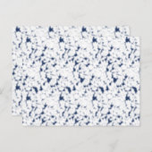 Een witte en blauwe achtergrond met een patroon briefkaart (Voorkant / Achterkant)