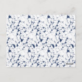 Een witte en blauwe achtergrond met een patroon briefkaart (Achterkant)