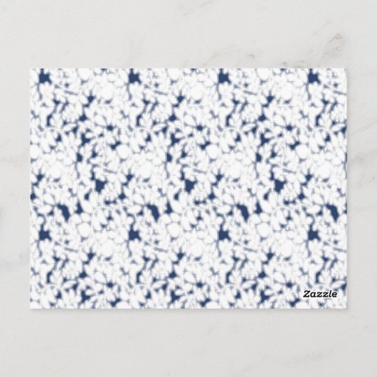 Een witte en blauwe achtergrond met een patroon briefkaart (Achterkant)