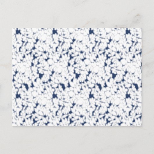 Een witte en blauwe achtergrond met een patroon briefkaart (Voorkant)