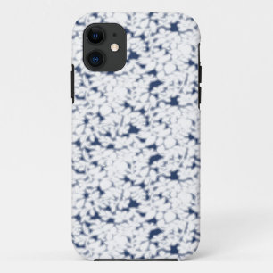 Een witte en blauwe achtergrond met een patroon Case-Mate iPhone case