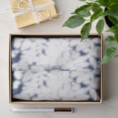 Een witte en blauwe achtergrond met een patroon tissuepapier (Geschenk)