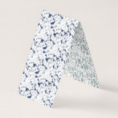 Een witte en blauwe achtergrond met een patroon visitekaartje (Voorkant)