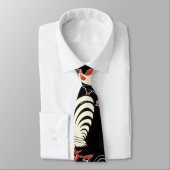 Eén witte en twee zwarte hanen stropdas (Gebonden)