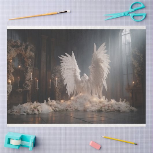 Een witte engel serie ontwerp 1 tissuepapier (Craft)