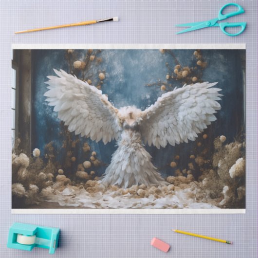 Een witte engel serie ontwerp 6 tissuepapier (Craft)