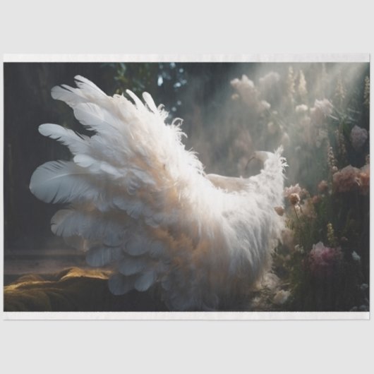 Een witte engel serie ontwerp 8 tissuepapier (Voorkant)