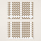 Een witte gelijkzijdige driehoek gecentreerd op ee visitekaartje (Voorkant /achterkant)