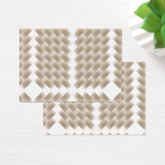 Een witte gelijkzijdige driehoek gecentreerd op ee visitekaartje (Bureau)