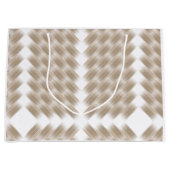 Een witte, gelijkzijdige driehoek in het midden op groot cadeauzakje (Voorkant)