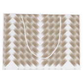 Een witte, gelijkzijdige driehoek in het midden op groot cadeauzakje (Achterkant)