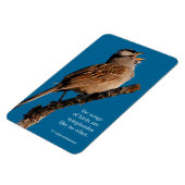 Een witte-Gesneden Sparrow Zingt aan de Zon Magneet (Linkerzijde)