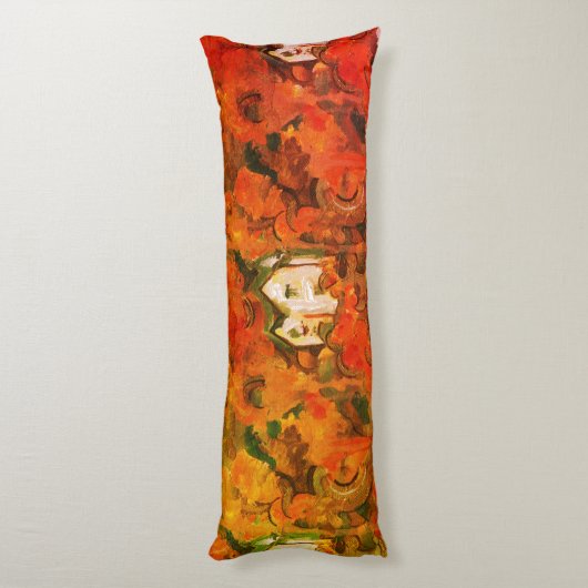 Een Witte Huis en Najaarsbomen Lichaamskussen (Achterkant (Verticaal))