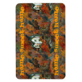 Een Witte Huis en Najaarsbomen Magneet (Verticaal)