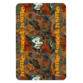 Een Witte Huis en Najaarsbomen Magneet