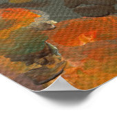 Een Witte Huis en Najaarsbomen Poster (Hoek)