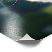 Een witte kat met blauwe ogen kijkt naar een vlind foto afdruk (Hoek)