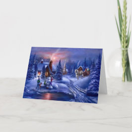Een witte kerst feestdagen kaart