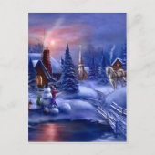 Een witte kerst feestdagenkaart (Voorkant)