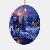 Een witte kerst keramisch ornament (Rechts)