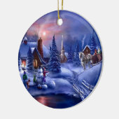 Een witte kerst keramisch ornament (Links)