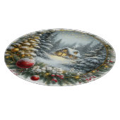 Een witte kerst snijplank (Hoek)