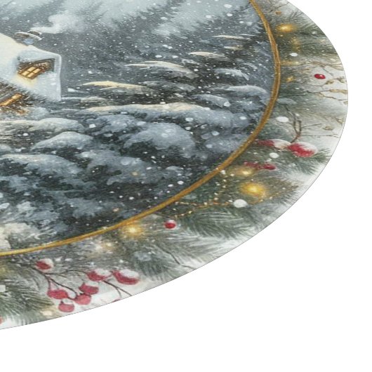 Een witte kerst snijplank (Hoek)