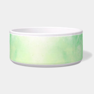 Een witte kom met een pastelgroene aquarel 