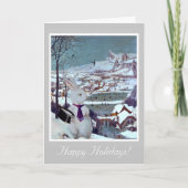 Een witte konijn kerst -  kunst Kaart (Voorkant)