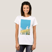 Een witte konijnenweide t-shirt (Voorkant volledig)