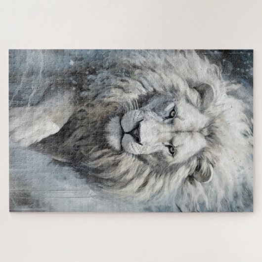 Een witte leeuw puzzel (Horizontaal)