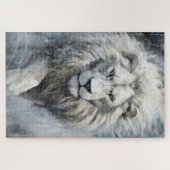 Een witte leeuw puzzel legpuzzel (Horizontaal)