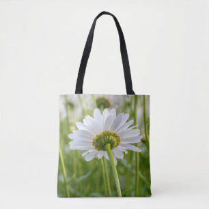 één witte maaltijd in het veld tote bag