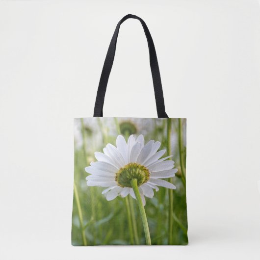 één witte maaltijd in het veld tote bag (Voorkant)