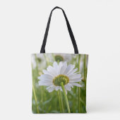 één witte maaltijd in het veld tote bag (Achterkant)