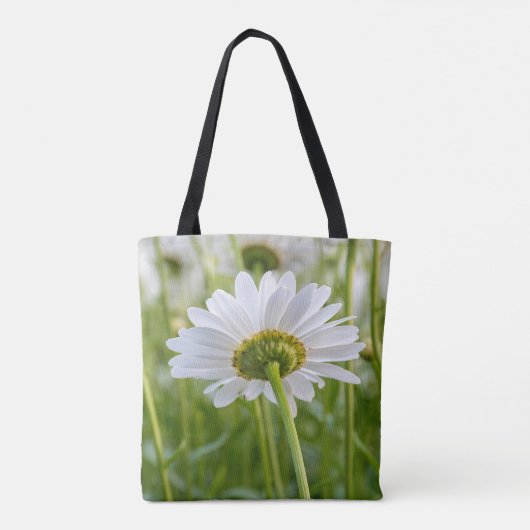 één witte maaltijd in het veld tote bag (Achterkant)