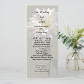 Een Witte Madelief Programmakaart (Staand voorkant)