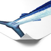 Een witte marlijn poster (Hoek)