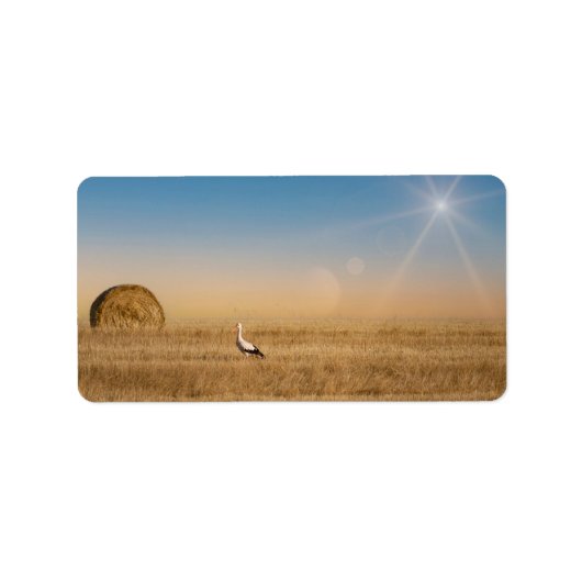 Een witte ooievaar etiket (Voorkant)