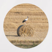 Een witte ooievaar labels (Design 2)