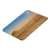 Een witte ooievaar  magneet (Linkerzijde)