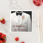 Een witte sportcoat servetten (Insitu)