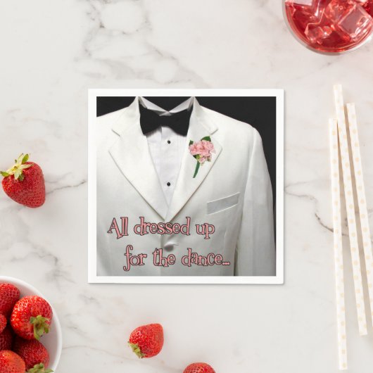 Een witte sportcoat servetten (Insitu)