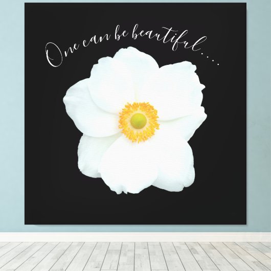 Eén witte ventilator kan een prachtig gedicht zijn canvas afdruk (Insitu (Houten vloer))