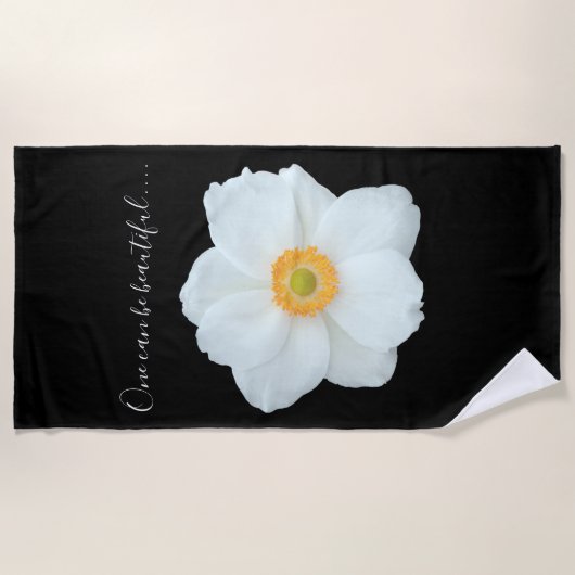 Eén witte ventilator kan een prachtig monogram zij strandlaken (Voorkant)