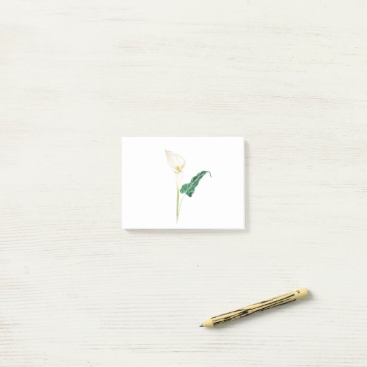 eén witte waterverf post-it® notes (Op bureau)