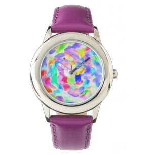 Een witte wind van kleuren in een wit horloge! horloge