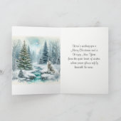 Een witte wolf in wintervrede op Earth Holiday Kaa Feestdagen Kaart (Binnen)