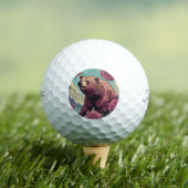 Een woedend beer duikt het roos in golfballen (Insitu Shirt)