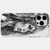 Een woeste Indiase krijger meisje versierd met ver Case-Mate iPhone Case (Achterkant (horizontaal))